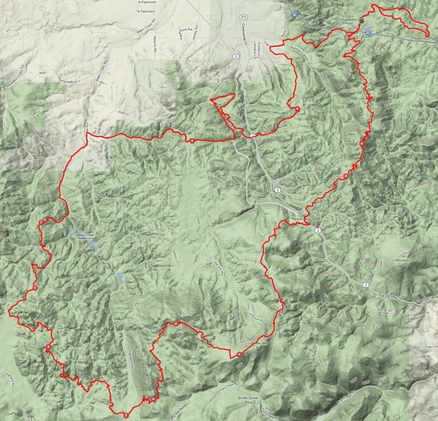 Butte 100 MTB Race: Butte 50 Course Details