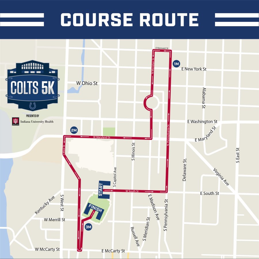Colts 5K Course Map
