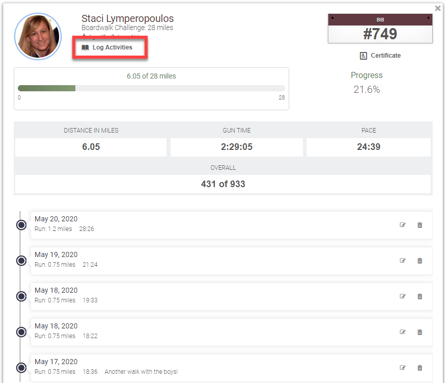 The New Jersey Virtual Challenge Presented by CompuScore How to Log Mileage