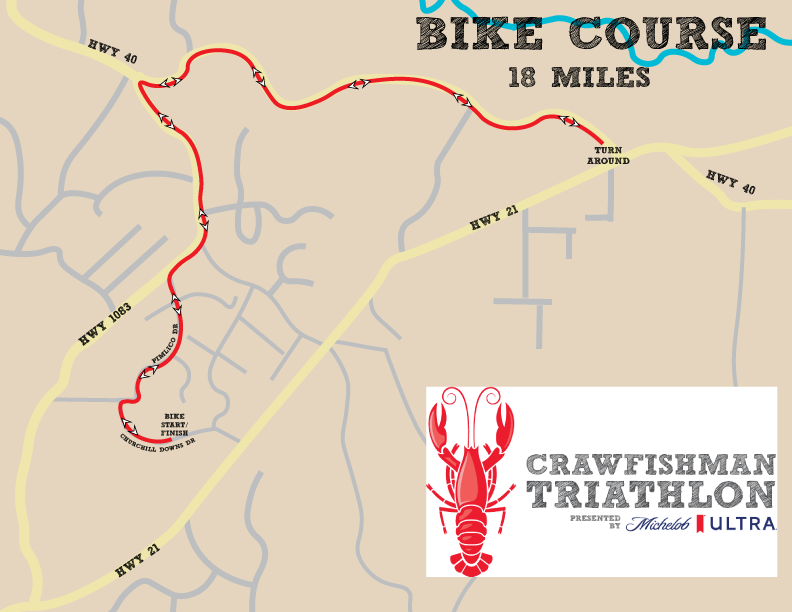 Crawfishman Triathlon Sunday Course Information