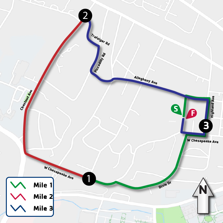 Towson Race Map