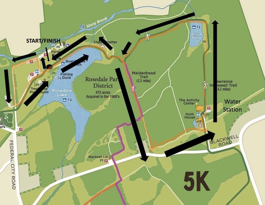 5k Route From My House Meadows Miler 10K · 5K · Fun Run: Maps