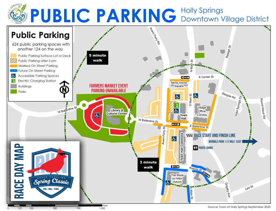North Carolina Spring Classic Parking Map