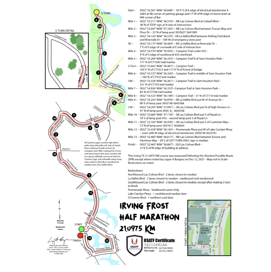 Irving Frost Half Marathon