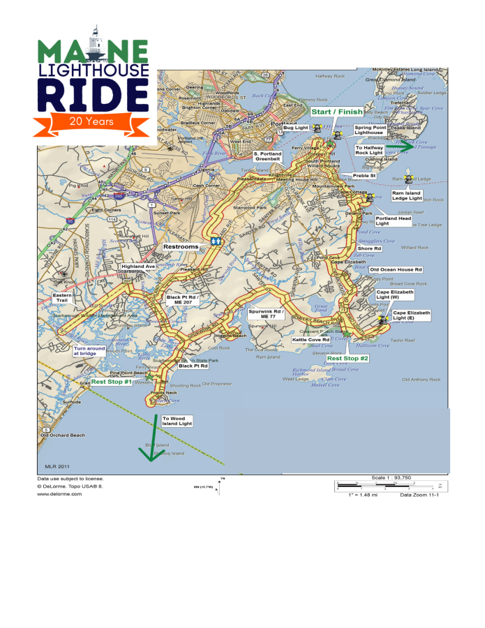 Maine Lighthouse Ride 2023 40 Mile Ride