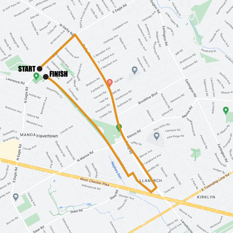 Haverford 5K Course Map