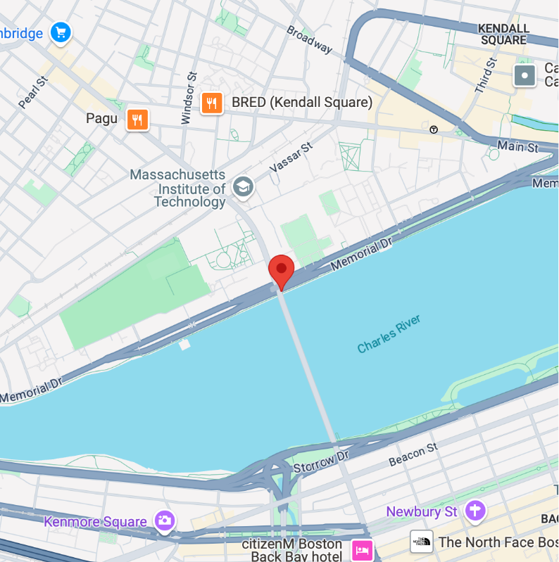 A map of Mass Ave and Memorial Dr