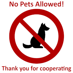 no participation with pets