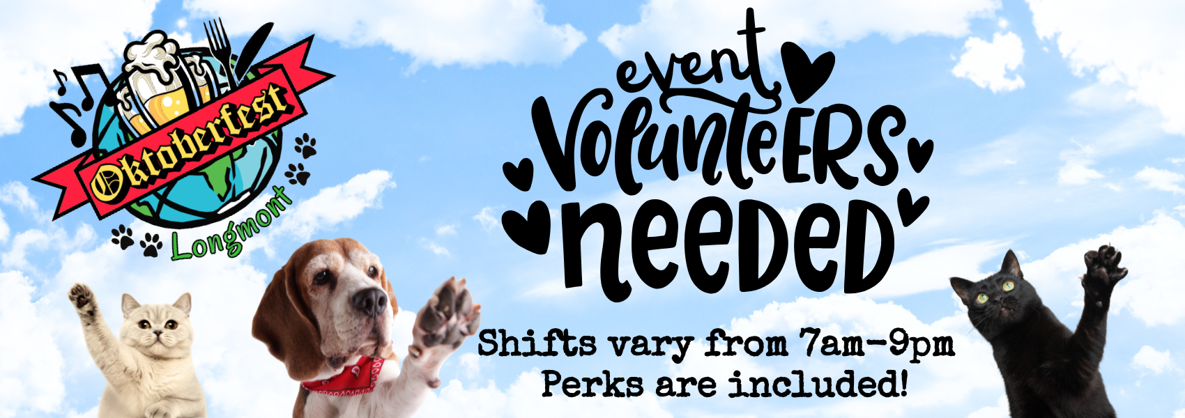 We need event volunteers