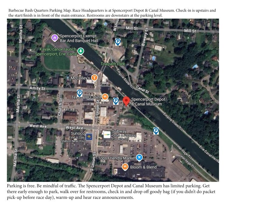 Barbecue Bash Quarters Parking Map