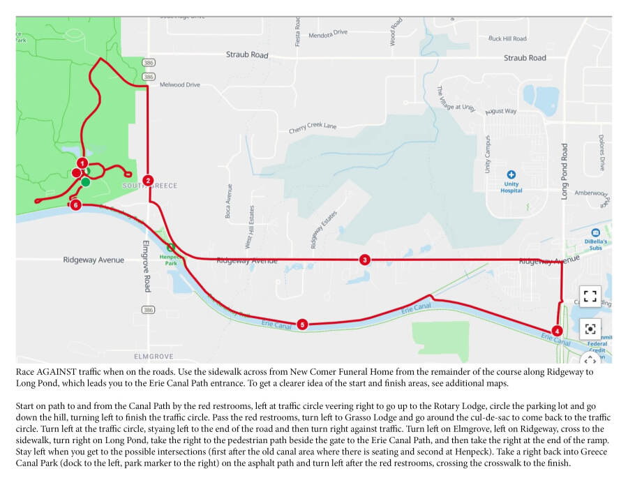 The Potato Run Map with Instructions
