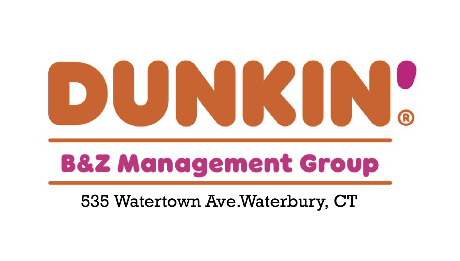 Dunkin B&Z Management Waterbury Logo