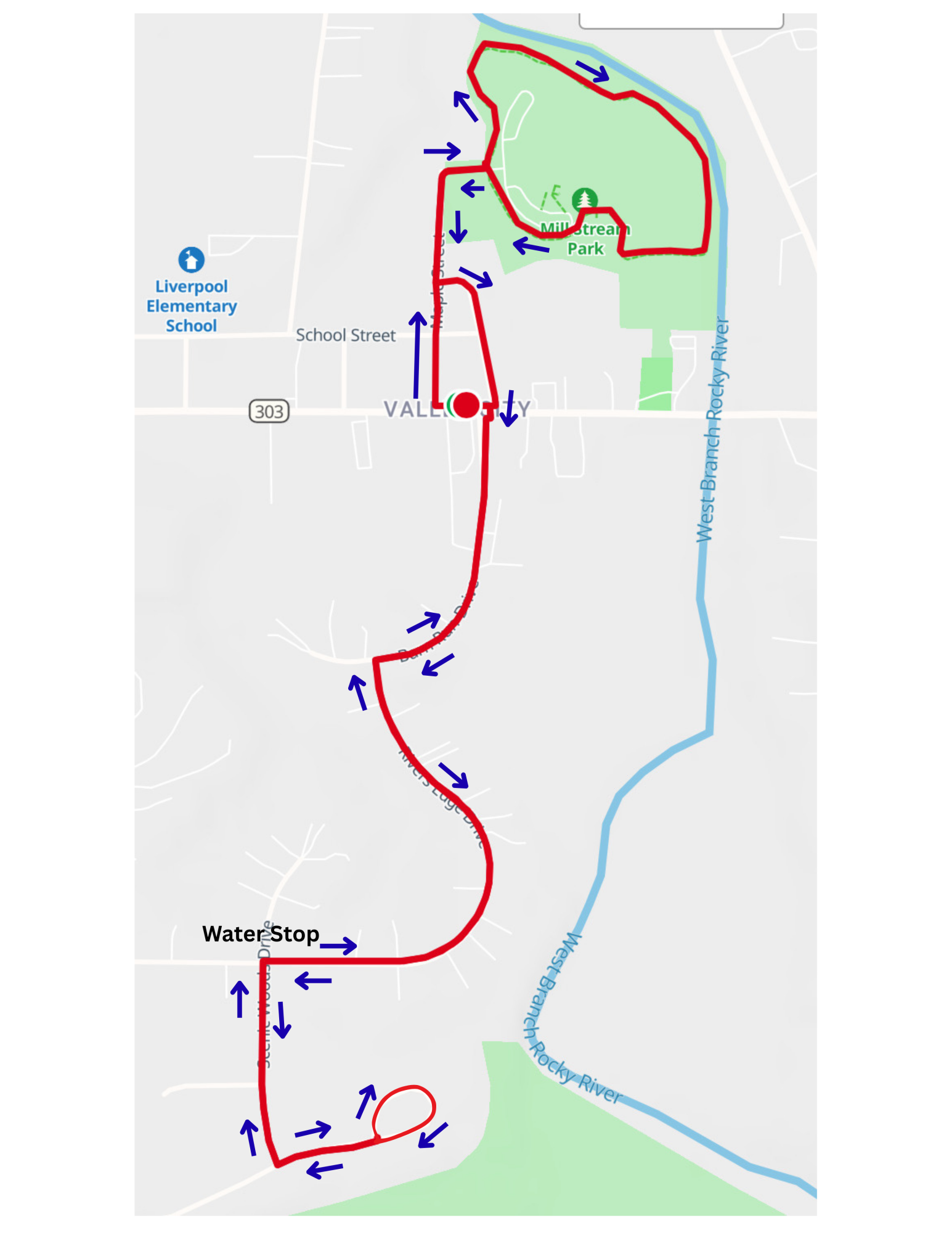 Valley City 5K Course Map
