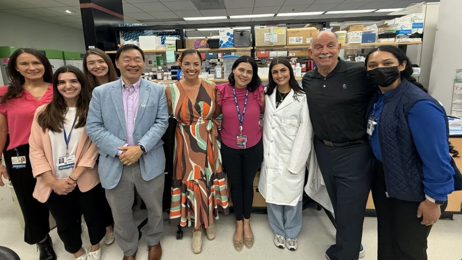 RG and AGW with Dr Patrick Hwu, Immunology Lab, Moffitt Cancer Research, August 2025