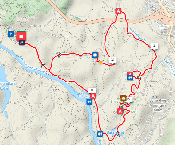 biltmore Kiwanis 15k course map