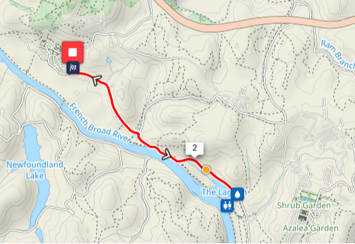 Biltmore Kiwanis 5k course map.