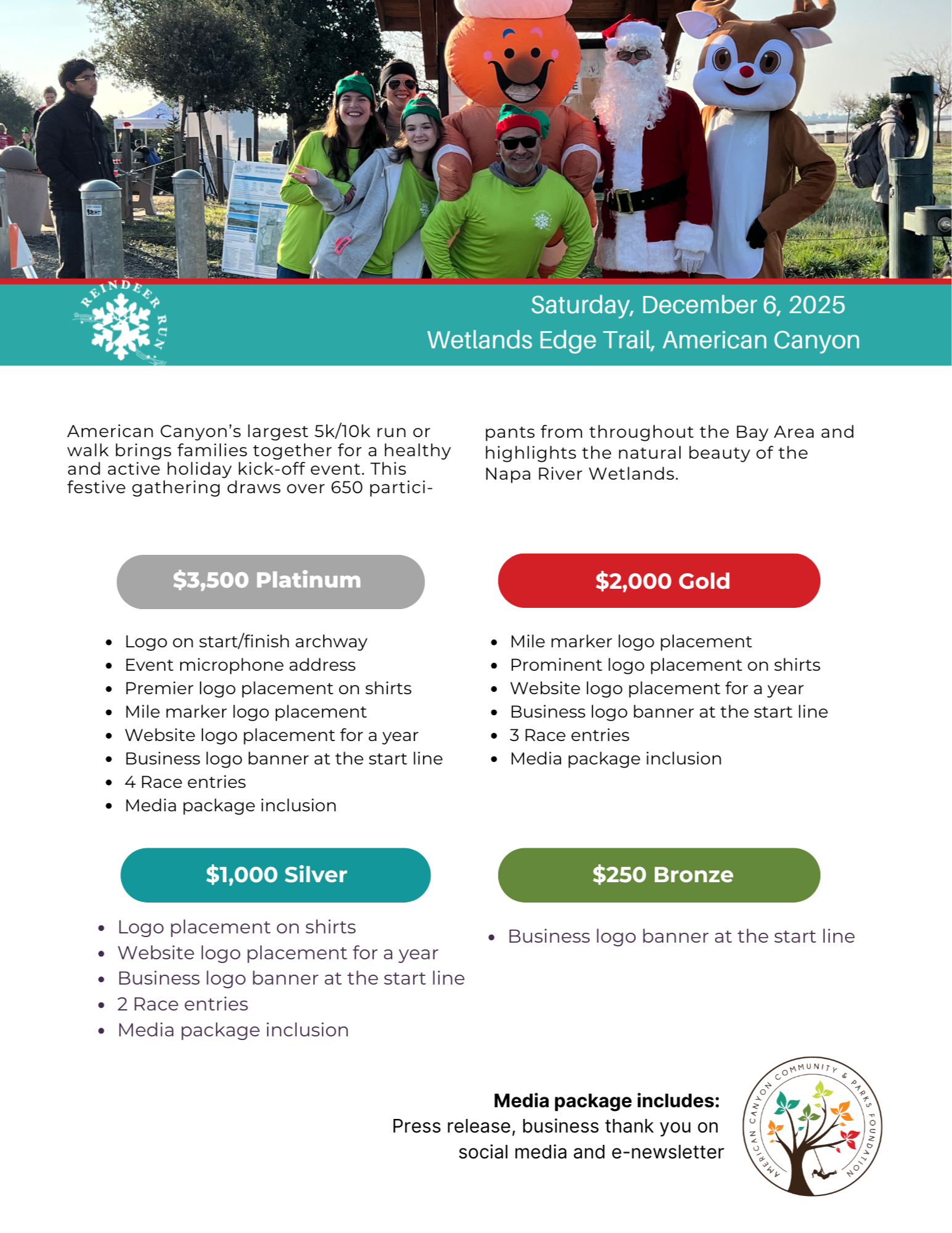 Reindeer Run Sponsor Sheet