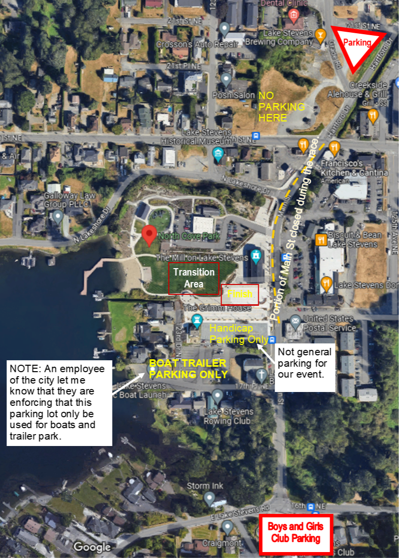 Parking Map for Lake Stevens