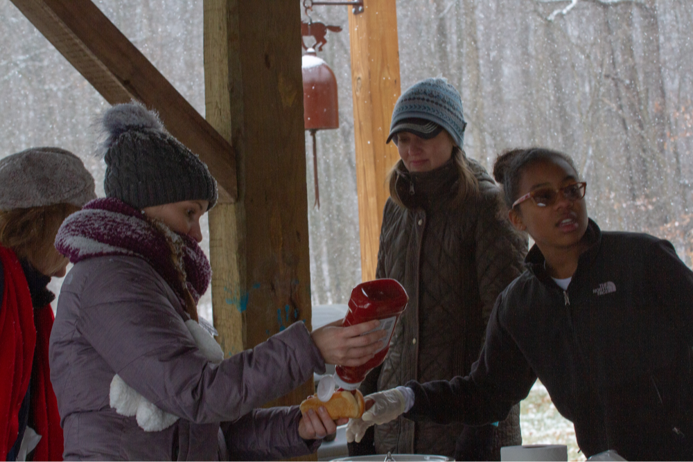 The world famous Frigid 5K hot dogs!