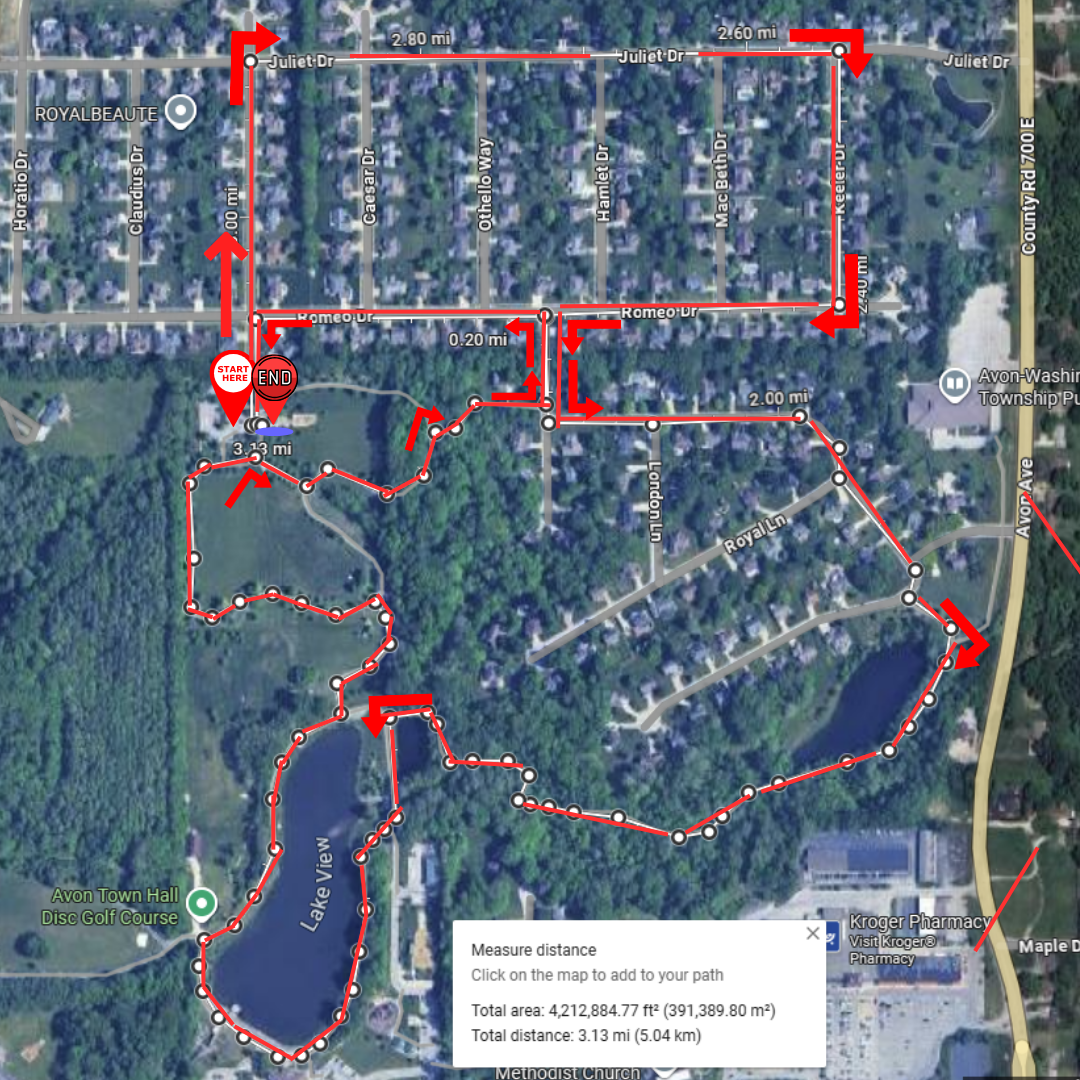 Apple Mash Dash projected route