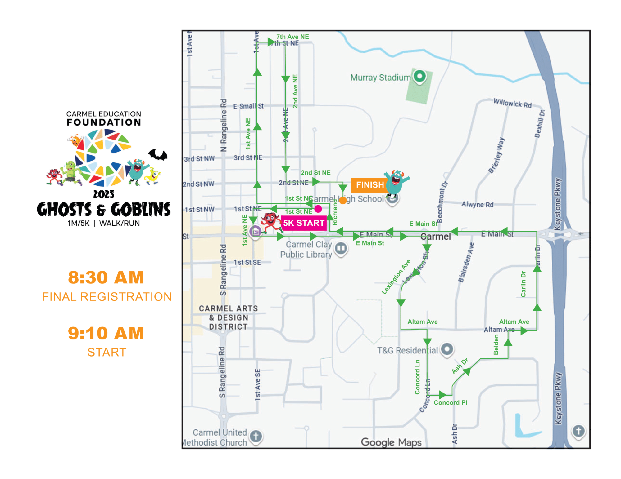 5K Course Map
