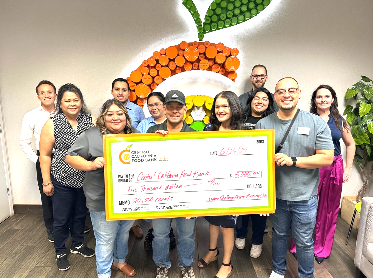 SCE presents donation to the Central CA Food bank