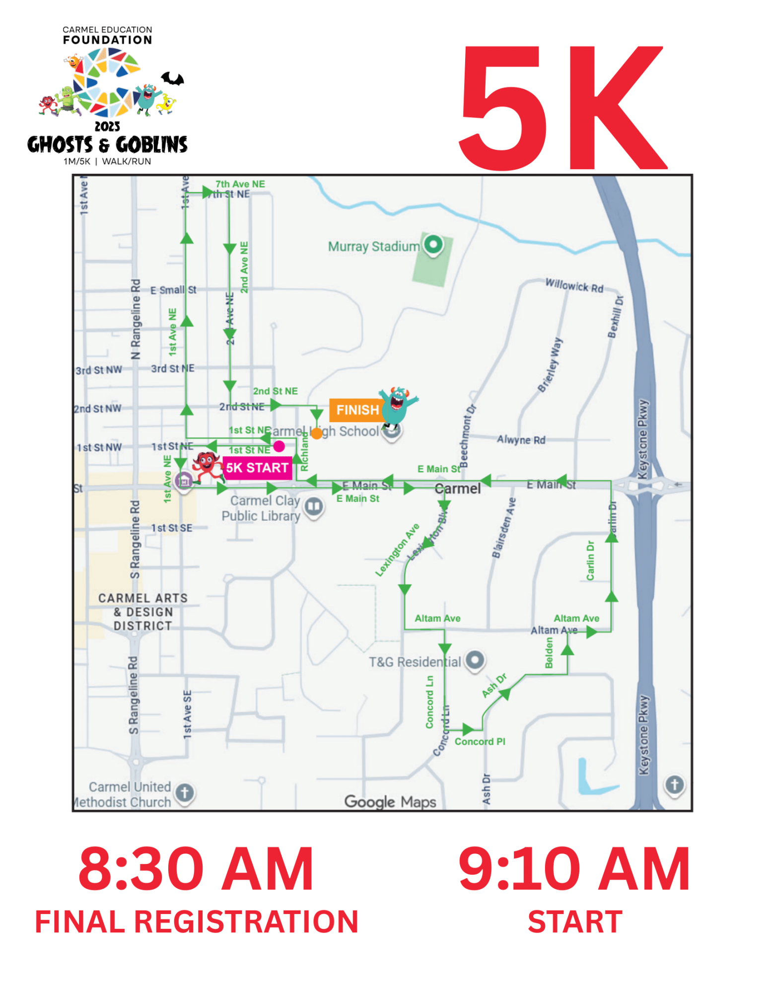 5K Course Map