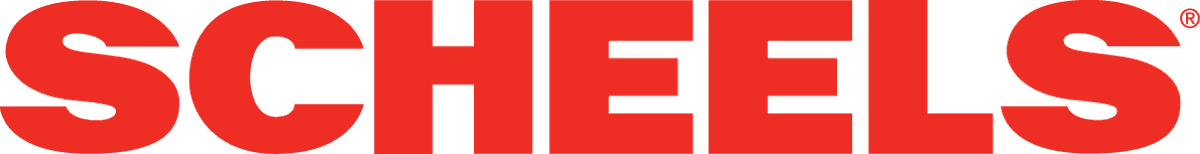 SCHEELS logo in red