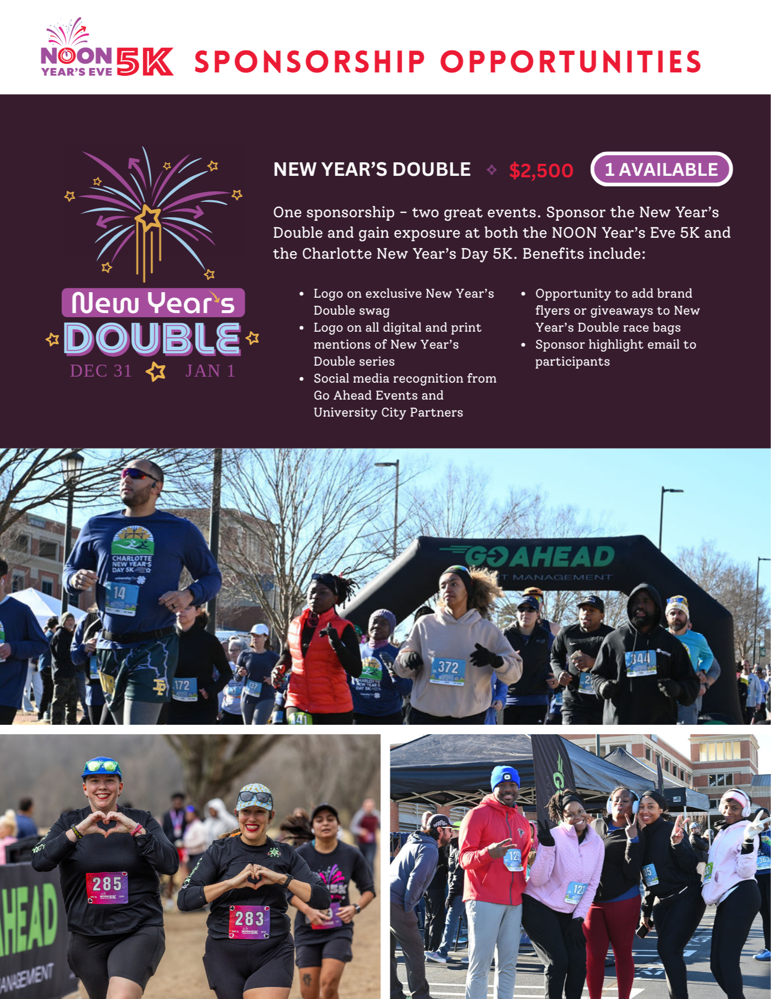 New Year's Double sponsorship