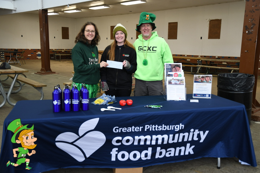 food bank with cheque