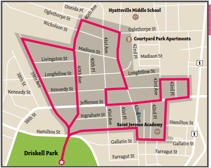 Neighborhood parking info map