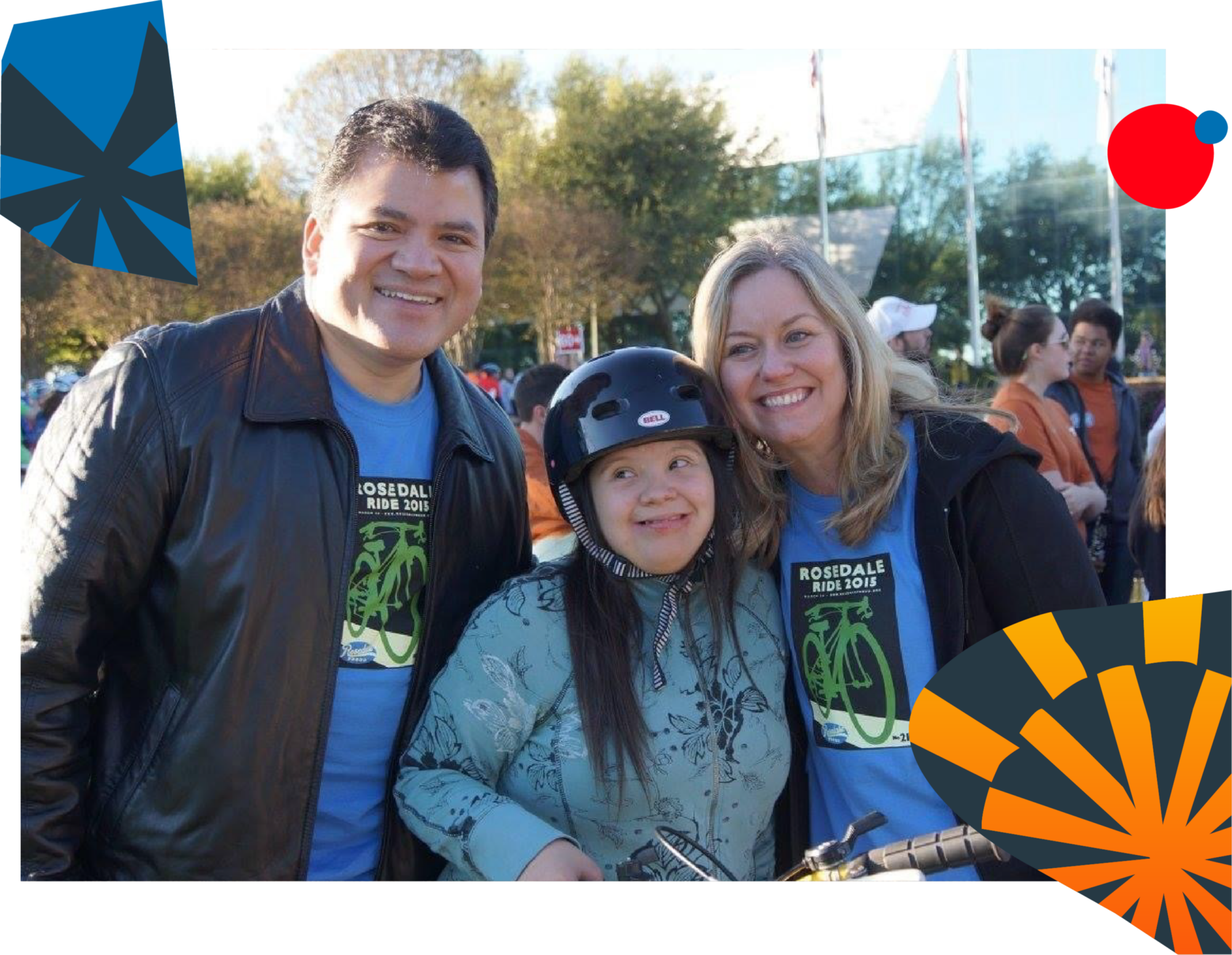 A Rosedale family participating in the Ride