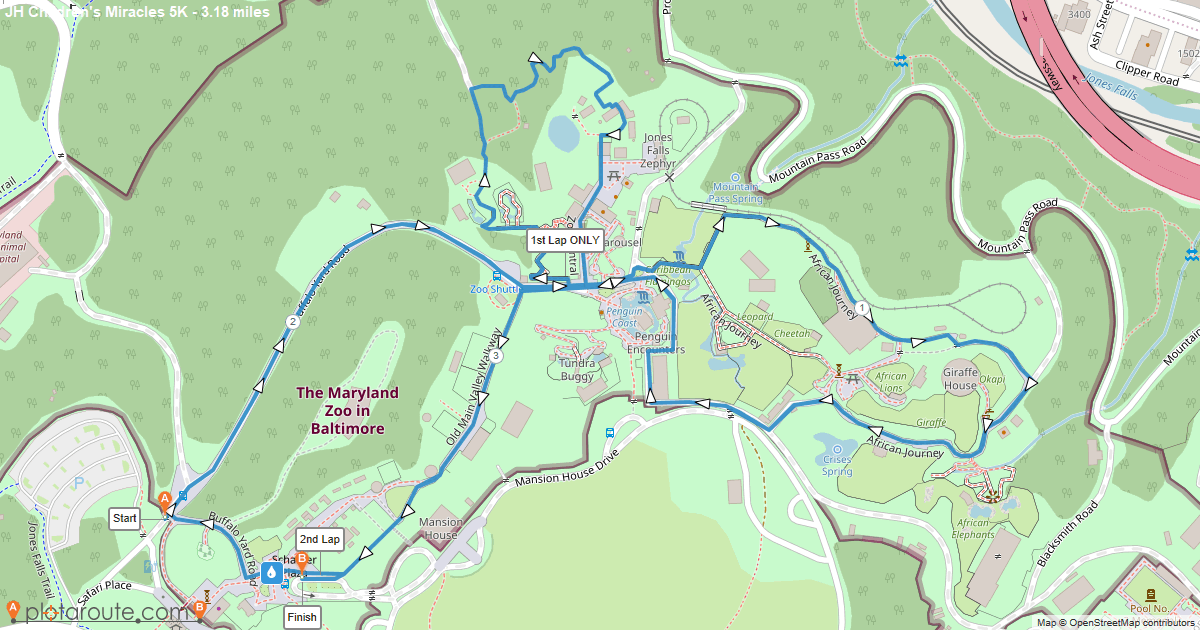 Miracles in Motiok 5K Course Map