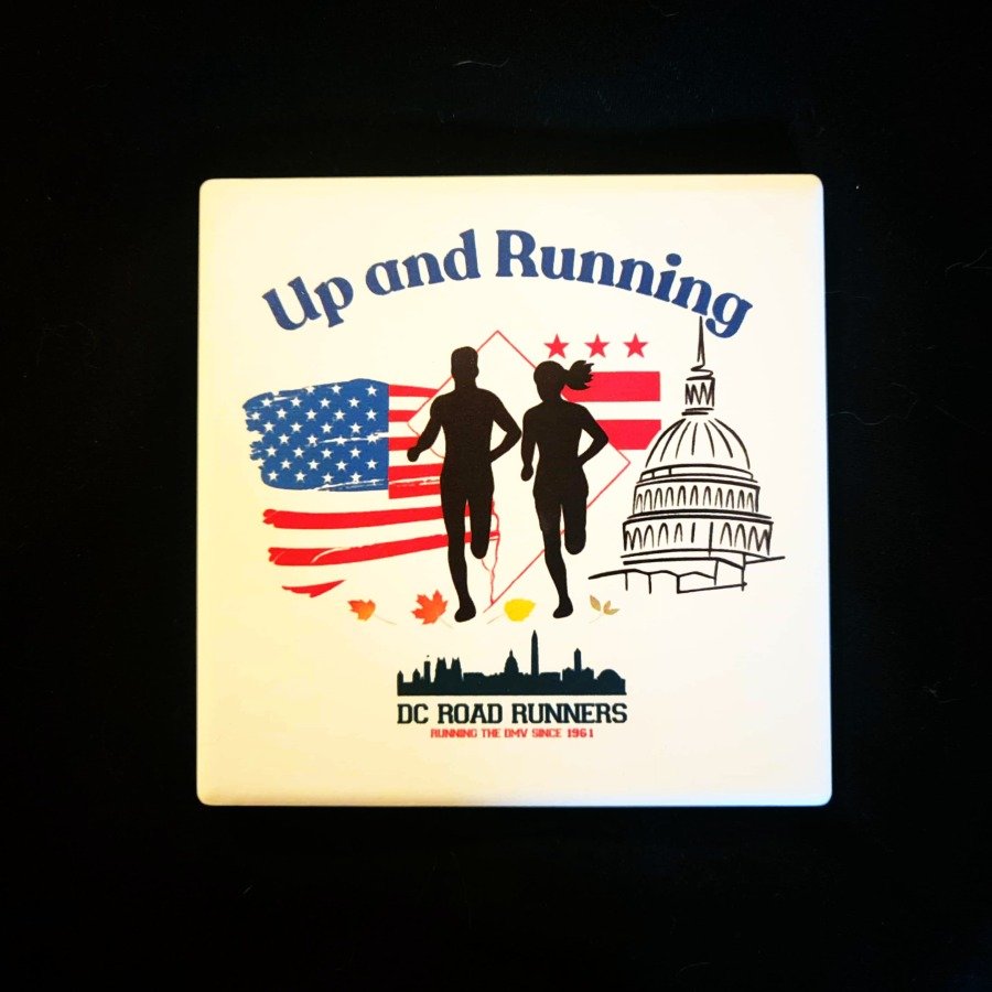 Up and Running Ceramic Coaster