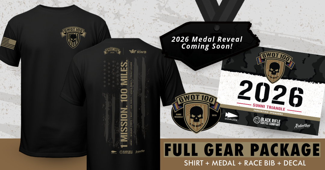 Event Kit shows a shirt, decal, medal, and race bib