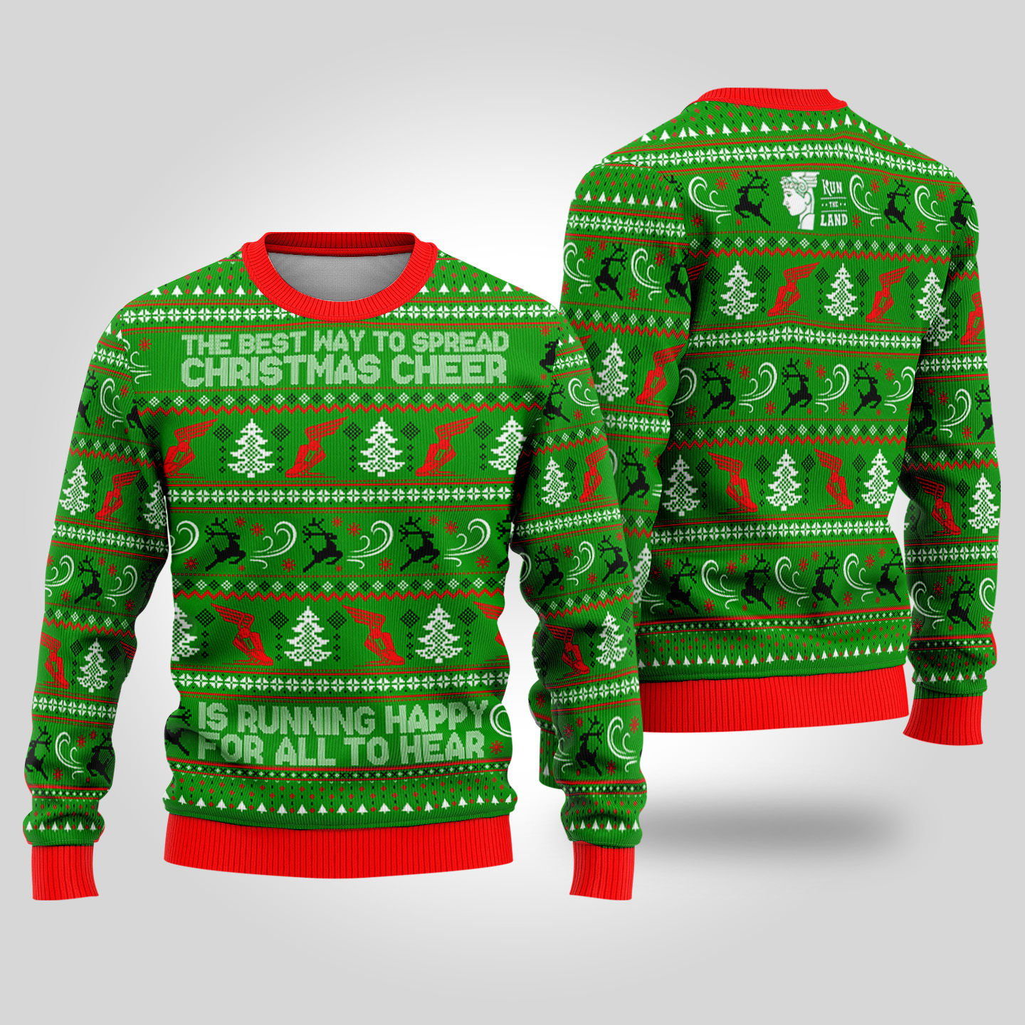 ugly sweater run the land shirt mock