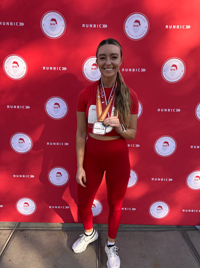 Female Runner 5K Buckeye Santa Run Phoenix Arizona