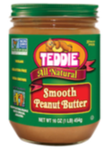 Photo of jar of Teddie All Natural Smooth Peanut Butter