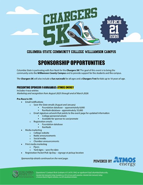 Chargers 5K Sponsorship opportunities