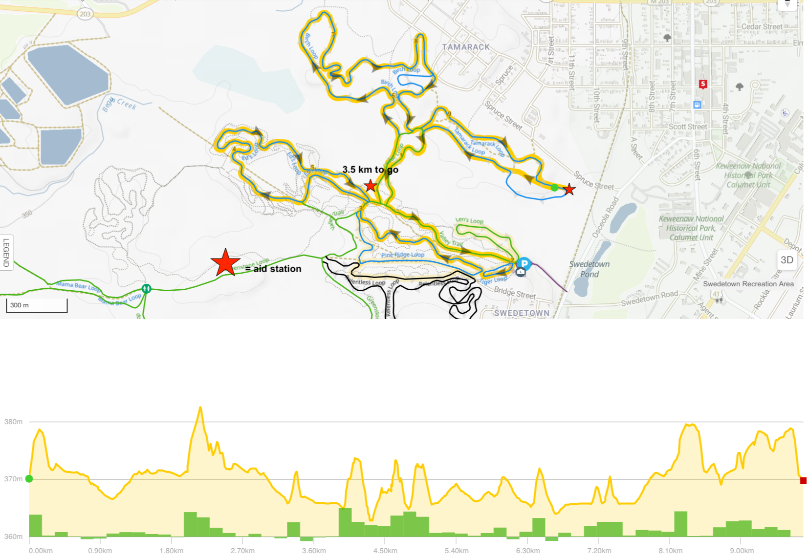 10 kilometer course map