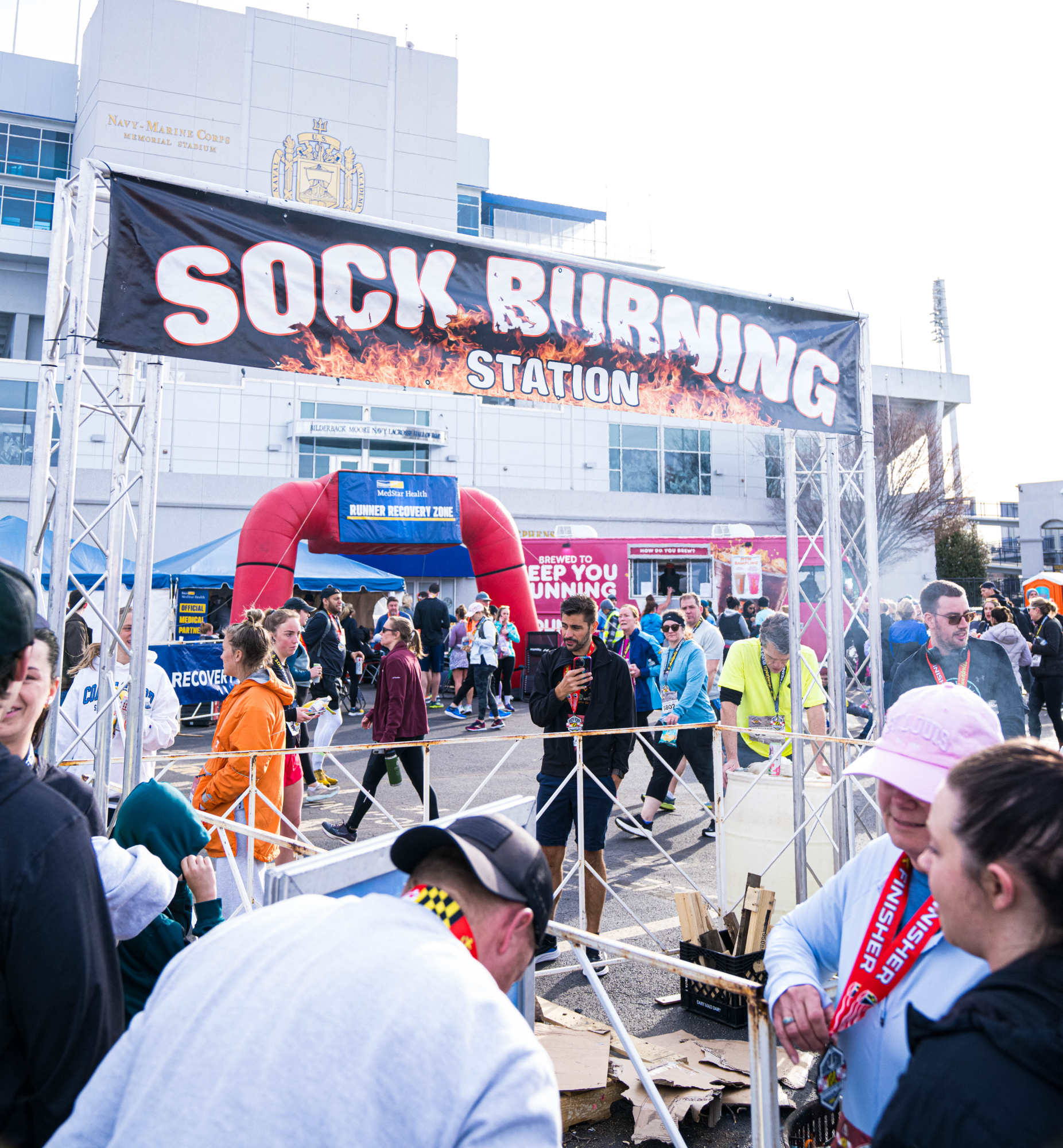 Sock Burning at the Annapolis RunFest