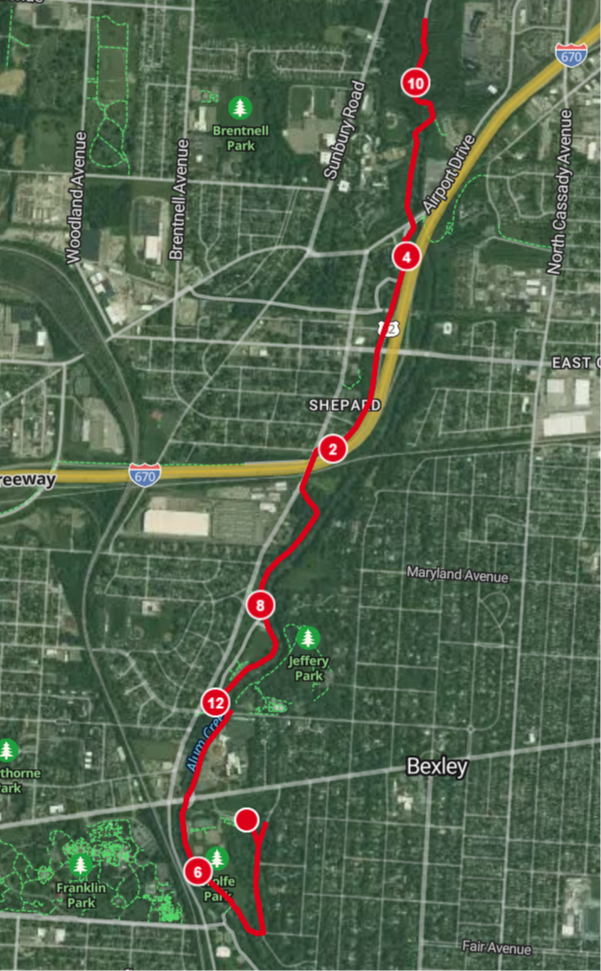 MapMyRun HM Course Image for Columbus Cookie Run