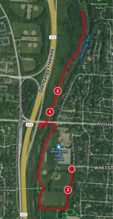 Columbus Pet Run 5k Course Map