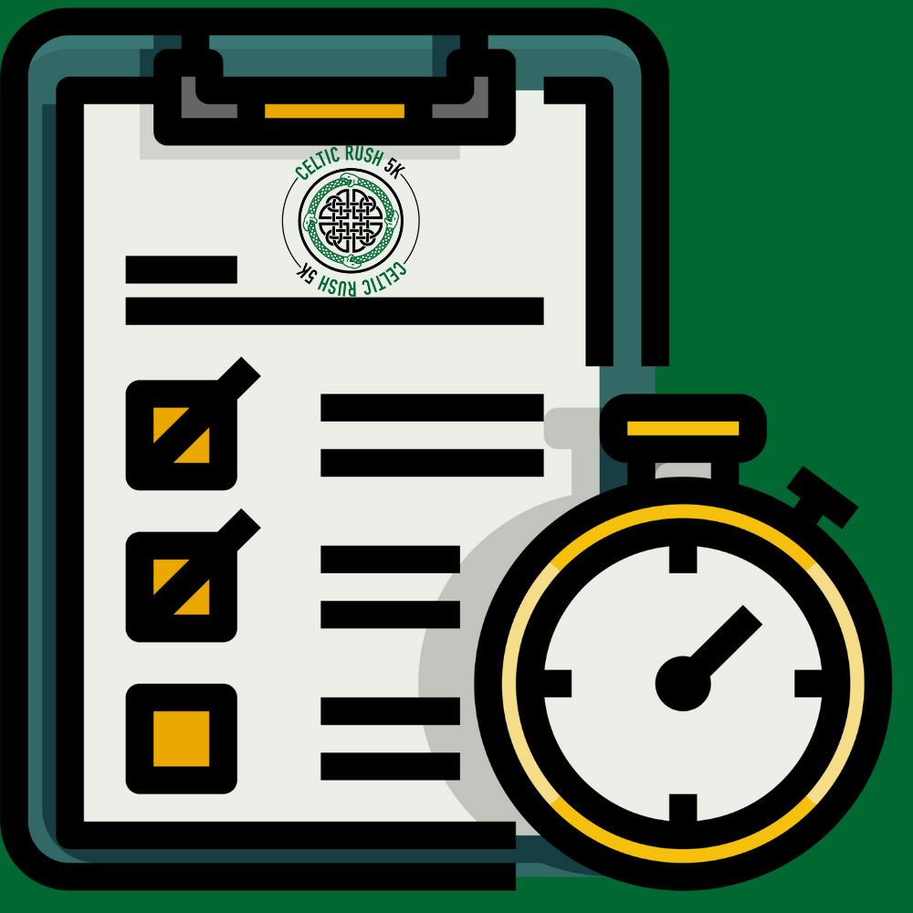 Race Day Schedule Icon with CR 5K Logo