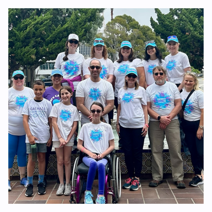 Group wearing CACNA1A 5K T-shirts