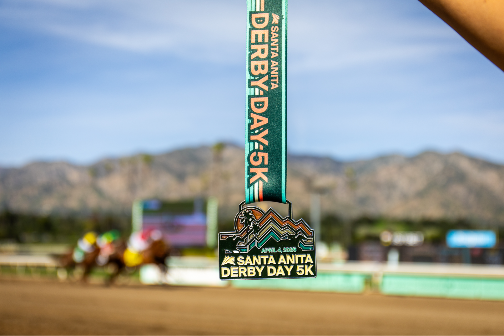the 2026 Santa Anita 5K Derby medal
