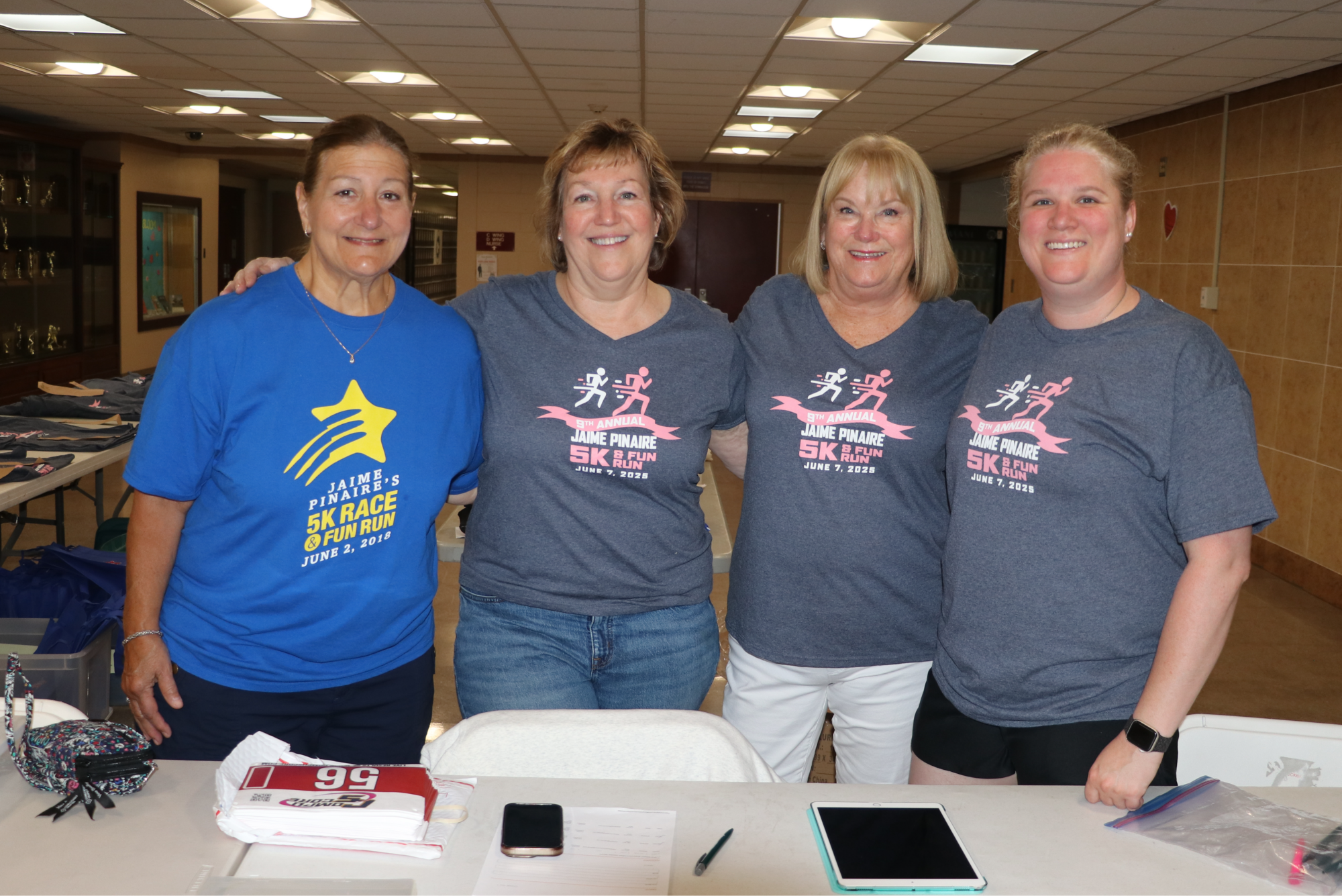 Picture of 4 race volunteers