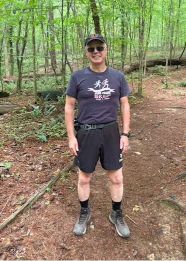 Bill doing virtual race 2025