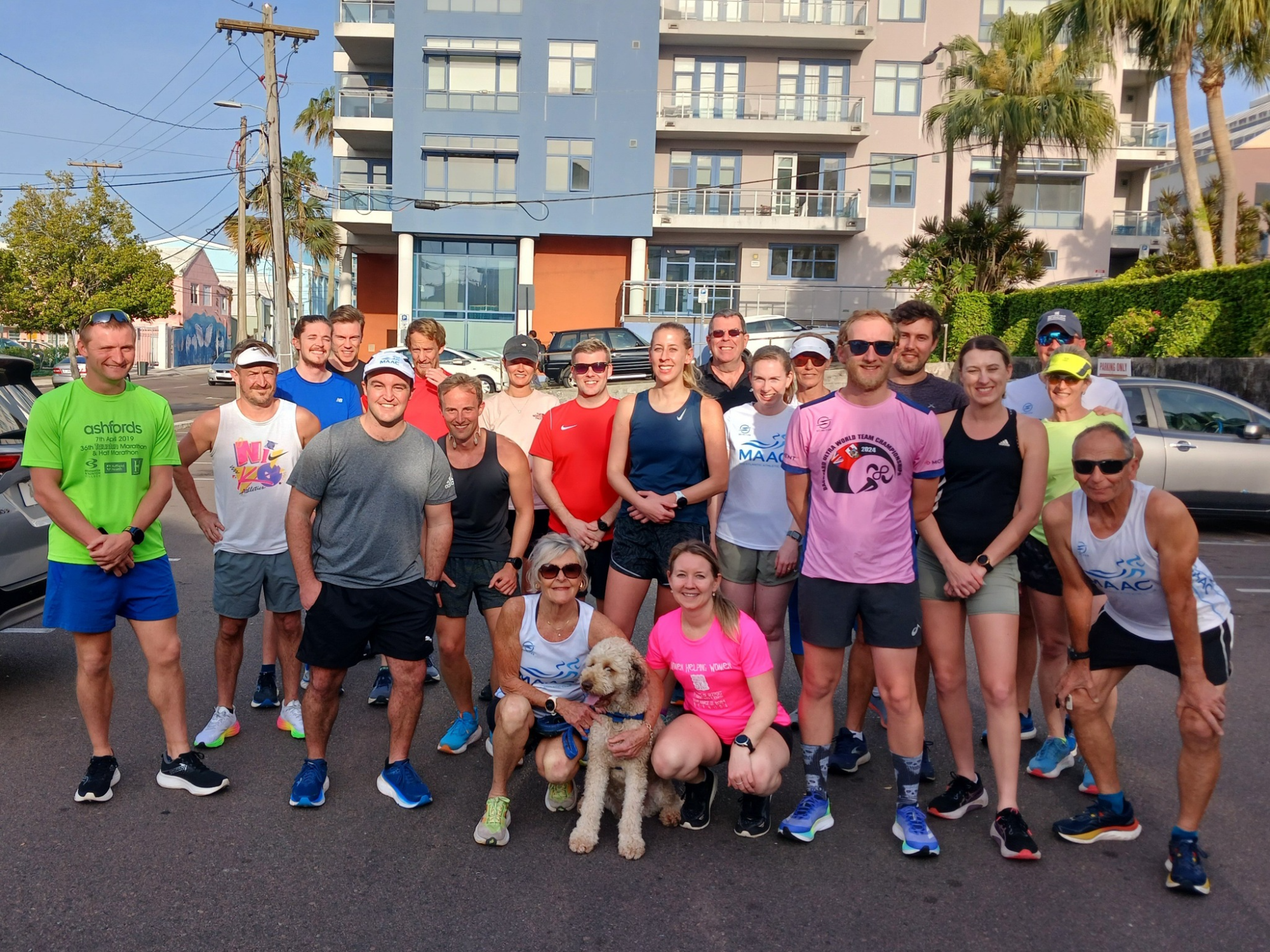 MAAC social run. Group of happy runners.