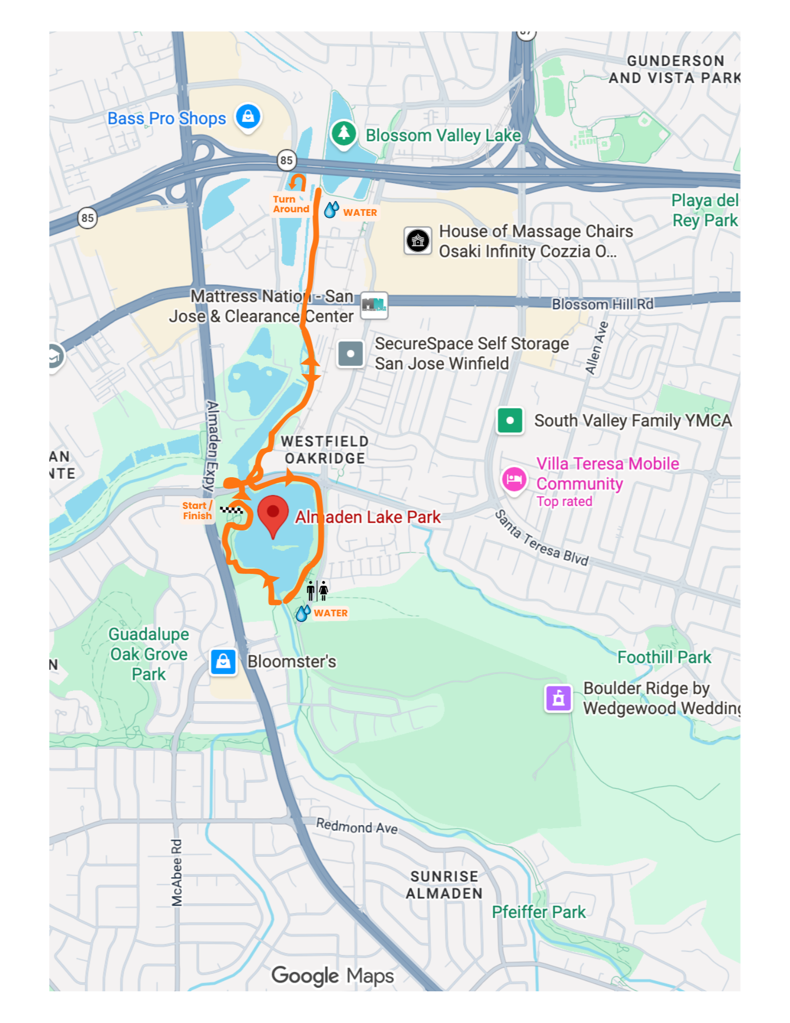 5k run almaden lake park